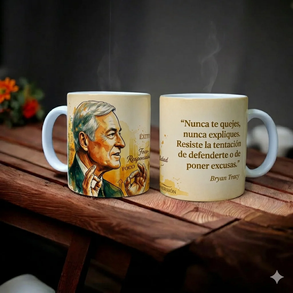 Detalle mug Brian Tracy
